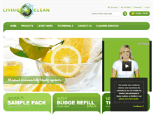 Tablet Screenshot of livingclean.co.uk